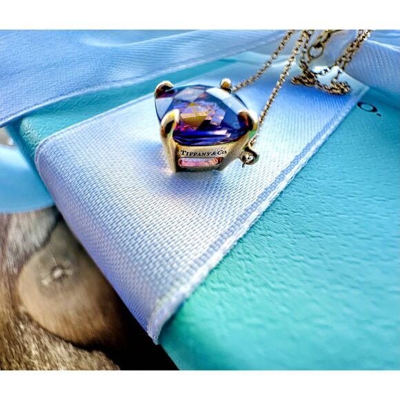 💜Rare and Retired Tiffany & Co. Amethyst Sparkler Necklace in 18k Rose Gold💜 - Picture 6 of 10